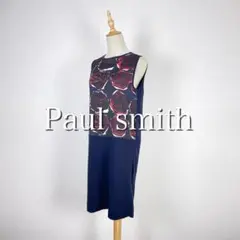 PS paul smith ニット切り替え ノースリーブ ワンピース 薔薇のサムネイル