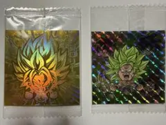 ドラゴンボールウエハースシールブロリー2枚 W12ー23GGR 超7ー07EGR