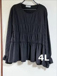 大きいサイズ　Hina Style チュニック黒 4L
