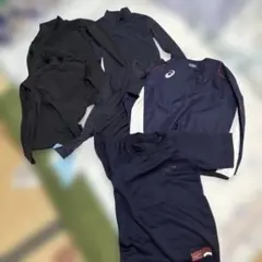 アシックス、XG 、ブラックネイビー 長袖 アンダーシャツ まとめ売り130