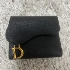 Christian Dior ブラック二つ折り財布