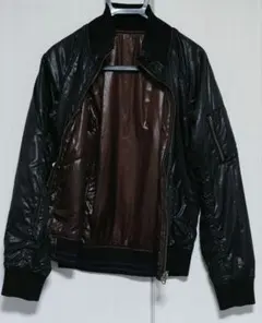 JOURNAL STANDARD 光沢ナイロン中綿ジャンパー・ブルゾン 黒