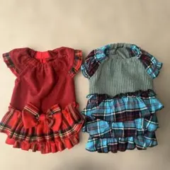 犬服ワンピースハンドメイド　2枚セット