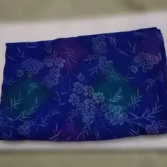 青紫色 花柄 生地 はぎれ