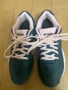 ヨネックス テニスシューズ 24.5cm パワークッション モスグリーンピンク