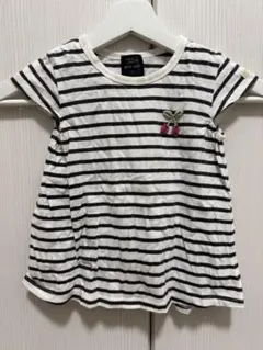 petit main ストライプ Tシャツ 110