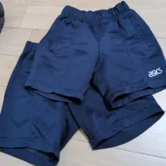 asics ネイビー ハーフパンツ2枚組120.130cm