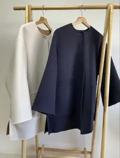 UNITED ARROWS バイカラー リバー ミドルコート　2025AW★今季