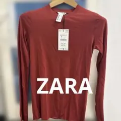 ZARA 長袖 Tシャツ レッド Sサイズのサムネイル