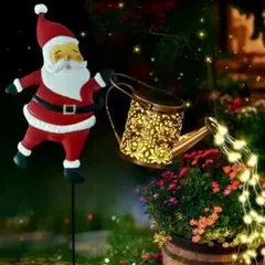 新品　ソーラーライト　サンタ　クリスマス　ガーデンライト　イルミネーション　防水