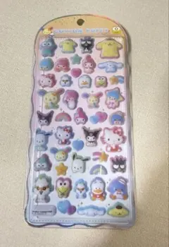 コットンパフィーシール　サンリオキャラクターズ　集合