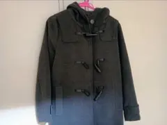 グレー ダッフルコートМサイズ フード付き