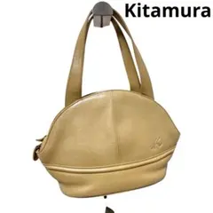 【Kitamura】キタムラ ハンドバッグ 肩掛け レザー　ベージュ系