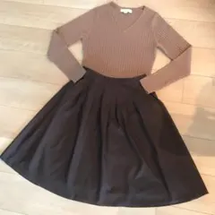 値下げ　スカート ブラウン