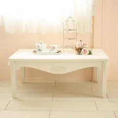 直接受け取りも可 elesta チェレスタ センターテーブル ロココ調 白家具