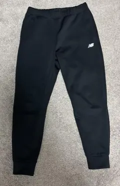 【美品】new balance 黒 スウェットジョガーパンツ S