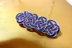 【バレッタ】ヘアクリップ 水引 編み込み