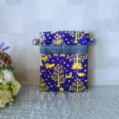 ねこの森柄　ナースポーチ　オーガナイザー　移動ポケット　仕分けポーチ