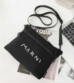 新品未使用品！MARNI 風ロゴ ショルダーバッグ ブラック　SHEINのサムネイル
