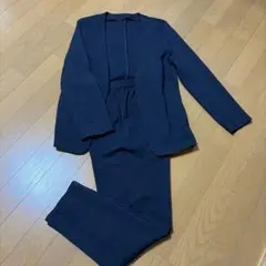 ネイビー パンツスーツ Sサイズ