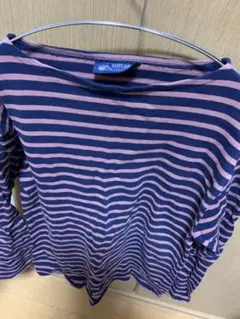 SAINT JAMES 七分袖カットソー ネイビー/ピンク