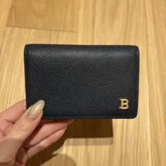 BALLY ネイビー レザー 名刺入れのサムネイル