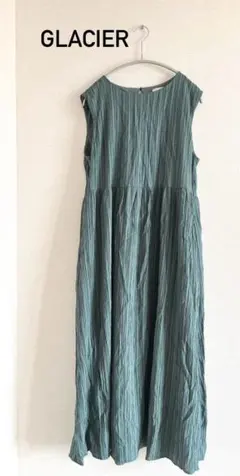 GLACIER グラシア　ノースリーブ フレア ロング ワンピース