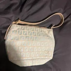 Fendi FFロゴプリント ショルダーバッグ 水色
