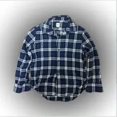 OLD GAP KIDS 長袖チェックシャツ ネイビー 00s 90s y2k