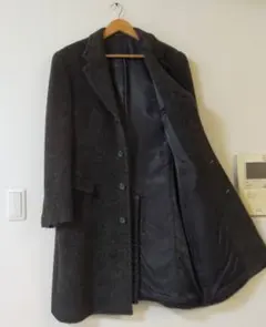 美品　アルパカ40%　毛足長　コムサデモード　ロングチェスターコート