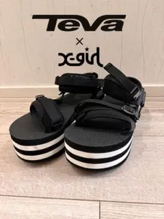 Teva × X-girl 厚底サンダル 黒 25cm コラボのサムネイル
