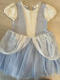 Disney 水色 半袖 ワンピース シンデレラ4y
