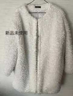【美品】ファーコート　もこもこ　アウター　ジャケット　Mサイズ