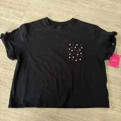 新品Rady黒 パール装飾 Tシャツ Mサイズのサムネイル