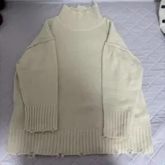 INGNI ホワイト タートルネック セーター