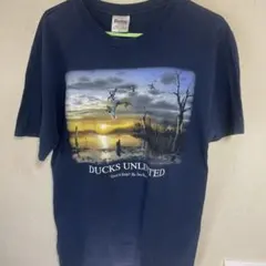 USA製Ducks Unlimited Tシャツ M ネイビー ビンテージ