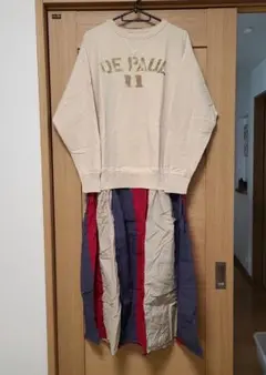 DENIM DUNGAREE カットソーワンピース 長袖　⑪