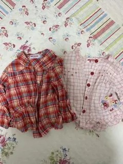 限定値下げ！ミキハウス  シャツブラウスまとめ売り80サイズ