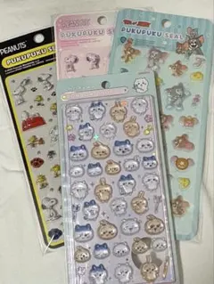 ボンボンドロップシール　ぷくぷくシールセット　4枚