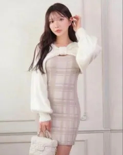 2025年最新】LIPService リボンフェザーアンサンブルニットワンピース