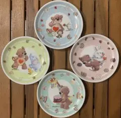 新品 ナタリーレテ 10cm ガラス プレート くま クマ 熊 うさぎ ウサギ