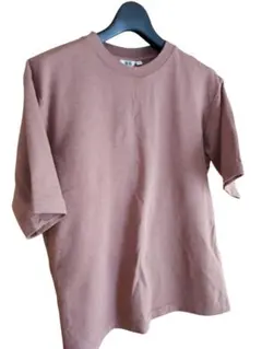 エアリズムコットンオーバーサイズT・ボーダー(5分袖)