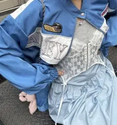 Alley♡バイカーブルゾン ブルー　wclosetのサムネイル