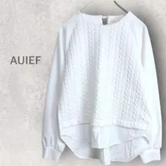 【アウィーエフ】カットソー M レイヤード風 長袖 おしゃれ カジュアル シャツ