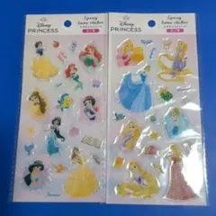 セリアDisney プリンセス エポキシラメシール 2シート