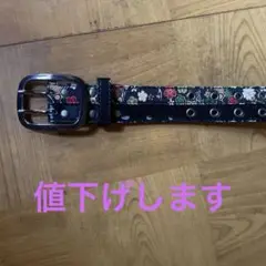 刺繍花柄デザイン ベルト
