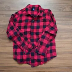 チェック柄 長袖シャツ 120cm