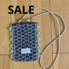 スマホショルダーバッグ　ショルダーバッグ　ハンドメイド　編み物