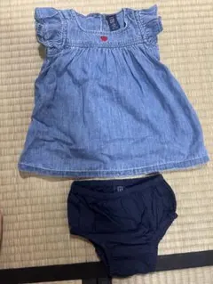 baby GAP デニムブルー ワンピースセット 3-6ヶ月