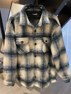 青と白のチェック柄ジャケット XL 20-H1019